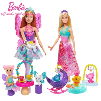 Barbie Dreamtopia Princese Lelle, Rotaļlietas, 12 Collu Bloned Sirēna Ar Piederumiem Izlikties, Bērnu Rotaļlietas Dzimšanas dienā Ziemassvētku Dāvanu GJK08 Lelle