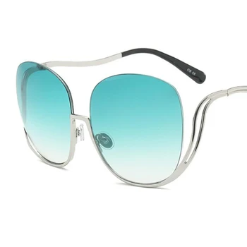 Moderns Laukumā Saulesbrilles Sieviešu Pusi Rāmi, Lielgabarīta Slīpumu, Saulesbrilles Dāmas Luksusa Marku Retro Brilles lunette de soleil