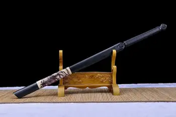 Roku darbs Tang Zobenu UŠU Asmens falchion rūdījums atsperu tērauda nazis-malas Pūķis Guan Yu