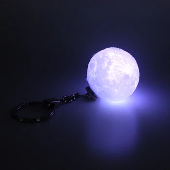 3D Drukas Mēness Lampas Keychain Colorfuls Mainīt Futbola Led Gaismas Mirdzumu Portatīvo Karājas Nakts Gaisma Guļamistaba Dekori Radošo Dāvanas