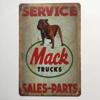 Pārdošanas Daļas Mack Trucks Vintage Metāla Mākslas Skārda Zīmes, Uzlīmes Tintin Plāksne Benzīns Plakātu Šķīvju Apgleznošana Sienu Dekors 30X2