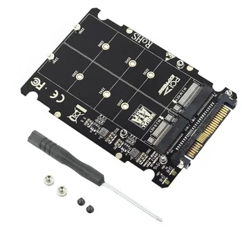 M. 2 SSD diska U. 2 Adapteri 2in1 M. 2 un SATA-Autobusu SSD diska PCI-e U. 2 SFF-8639 Adapter PCIe M2 Pārveidotājs Galddatori