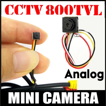 Drošības Kameru Mazākais HD CCTV kameras Mini kameras 800TVL CMOS mazo 6.5 mm*6.5 mm 12*12 Super maza Kamera, home security ir kabelis