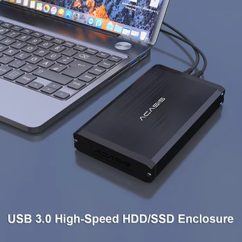 ACASIS Alumīnija Sakausējuma 2.5/3.5 collu HDD Gadījumā Doks USB 3.0 SATA Ārējie Cietie Nirt Kameras Atbalstu 4TB HDD, SSD Cieto Disku Kārbas