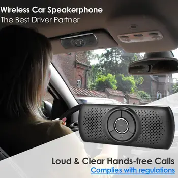 Daudzpunktu Skaļrunis 4.1+EDR Bezvadu Bluetooth Brīvroku Automašīnas Komplekts MP3 Mūzikas Atskaņotāju, IPhone, Android Dropshipping Karstā