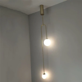 Ziemeļvalstu Mūsdienu Dizaineru Dzīvojamā Istaba Stikla Karājas Lampas Modes Vienkāršu Guļamistabas Gultas G9 LED Pendant Gaismas Apgaismojuma Armatūra