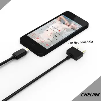 CHELINK AUX USB Kabelis 3,5 mm Jack Mūzika Apgaismojums Uzlādes Adapteris, Automašīnas Stereo Hyundai Kia Iphone 7 7 Plus