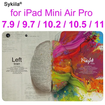 Lietā par iPad 10.2 Gaisa 10.5 1 2 3 4 Mini Iespiesti Aizsardzības Apvalks Smart Cover Ādas Gudrs 9.7 Pro 11 5 6 7 Stāvēt Smadzenes