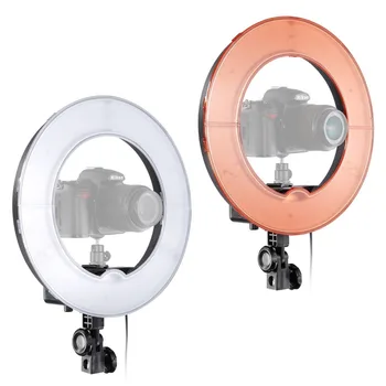 Neewer Kameras Foto/Video SMD LED Ring Light 5500K Aptumšojami Gredzenu Video Gaisma ar Plastmasas Krāsu Filtru komplektu un Universāls Adapteris