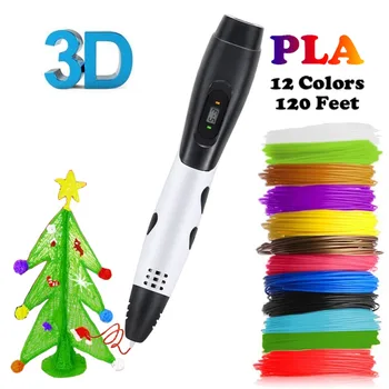 Dikale Baltā 3D Drukāšanas Pildspalvu ABS/TAA Pavedienu 6. Paaudzes 3D Zīmējumu Printeri Pildspalvu, Zīmuli Impresora 3D Imprimant ķeburs Pildspalvu