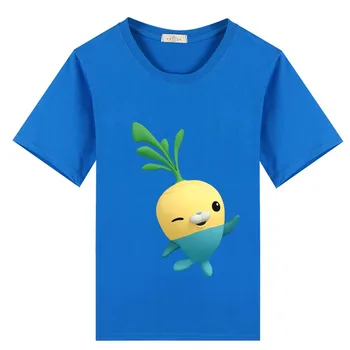 Ar Octonauts Druka T Kreklu Bērniem Lielu Gadījuma Īsām Piedurknēm Topi Bērnu Smieklīgi T-Krekls Maz Meiteņu Apģērbs