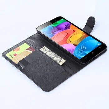 Par Huawei Honor 4X Seifs Kartes Stenta Gadījumos Lichee Modelis Flip Ādas Gadījumā Aizsargātu Vāciņš melns Gadījumā Huawei4X Honor4X