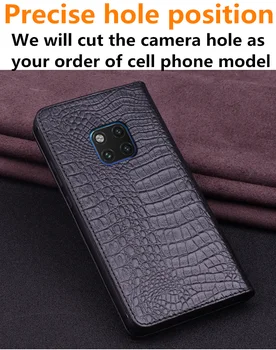 Krokodils modelis īstas ādas pastāvīgā flip case for iphone 11 Pro Max/iphone 11 Pro/iphone 11 tālruņa vāciņu āda flip case