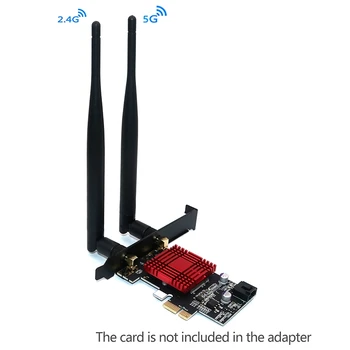NGFF M. 2 Taustiņu, lai PCI-E X1 Adaptera Karti ar Heatsink par 7265/8260/8265/9260 WiFi un Bluetooth Karte