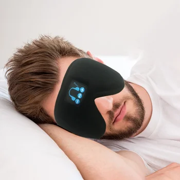Bluetooth 5.0 Austiņas Bezvadu Mūzikas Miega Atbalstu Ēnojumu 3D Mīksto Miega Acu aizsegs Bezvadu Bluetooth Miega Maska Earbuds Austiņas