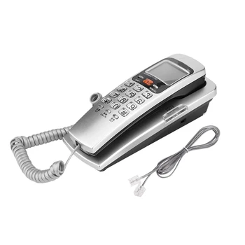 Mini Kabeļu Sienas stiprinājums Telefona Darbvirsmas Rievots Fiksētās Tālruņa līnijas ar Zvanītāja ID Displeja Mājas Biroja Biznesa Viesnīcu, Izmantojot