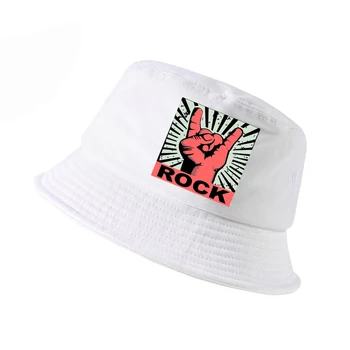 Modes Rock logo kausa cepure Vīriešiem un sievietēm Vasaras k pop zvejnieks cepures Mūzikas logo band tētis klp hip hop panama zvejas vāciņi