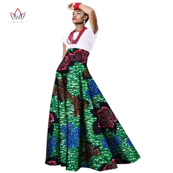 2020. Gada Vasaras Āfrikas Sieviešu Apģērbu Ilgi Maxi Dashiki Sievietēm Bazin Riche Drēbes, Longue Femme Plus Size Print Kokvilnas Svārki Wy1063
