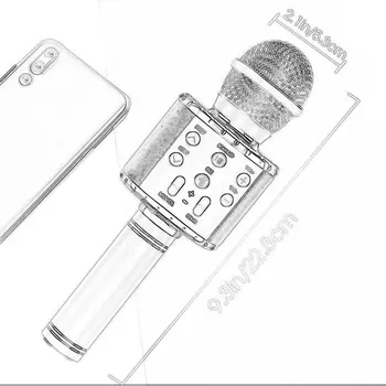 KTV Bezvadu Karaoke Rokas Mikrofons USB Atskaņotājs, Mic, Speaker Portatīvo Ziemassvētku Birtay Mājas Puse Rokas Microfone