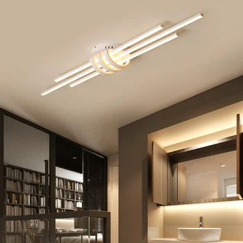 Mūsdienu LED Griestu lampas Dzīvojamā istabā, Guļamistabā, Eju uz Balkona gaismas ieejas halles ieejas Modernās Griestu Lampas melna balta krāsa
