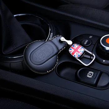 Ādas atslēgu gadījumā, ja Auto keychain vāks BMW MINI COOPER S VIENS JCW F54 F55 F56 F57 F60 UZDZĪVOTĀJS COUNTRYMAN auto stils aksesuāri