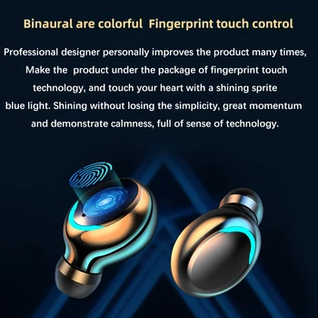 F9 Ūdensizturīgs Bezvadu Earbuds, Bluetooth Austiņas, Dziļi Bass Austiņas ar Portatīvo Strāvas Bankas Smart LED Displejs Austiņas