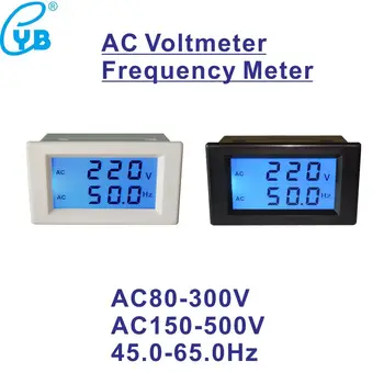 YB4835DVF AC 80-300V 45-65HZ Frekvenču Counter LCD Displejs Sprieguma Frekvences Mērītājs Digitālais Voltmetrs Hz HZ Metru 150-500V