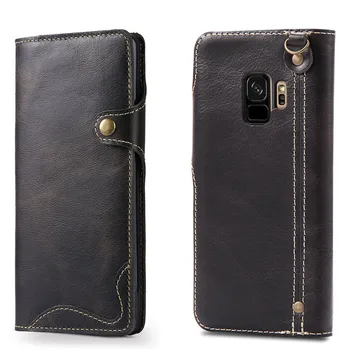 Luksusa Genuine Leather Case For Samsung Galaxy Note 20 Ultra, Ņemiet Vērā, 10 S20 Plus 9 8 S10 Plus S8 S9 Flip Maciņš Vāciņa Telefonu Gadījumos