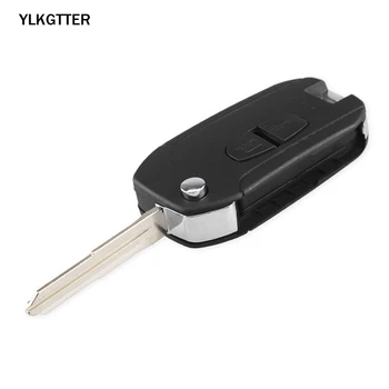 YLKGTTER 2 pogas Modificētu smart auto atslēgu apvalka Mitsubishi L200 Montero Pajero Shogun Triton tautas Flip Floding taustiņu gadījumā