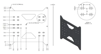 Uzlabot Y Pārvadājumi Plāksnes Z plate Wanhao Aparāts i3 /Prusa i3 /Monoprice Maker Izvēlieties V1/V2/V2.1/Plus 3D printeri