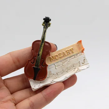 Eiropas, Amerikas kultūras tūrisma suvenīru mūziķis Mocarta, Bēthovena cietā 3D magnēts Las Vegas ASV ledusskapis mājas apdare
