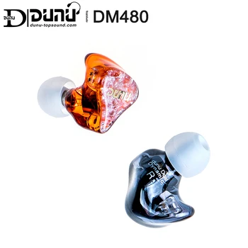 DUNU DM480 Titāna Dual Dinamisku Vadītāja In-ear Austiņas ar 2 Pin/0.78 mm Noņemams Kabelis 3D Iespiesti Shell DM-480