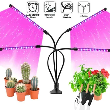 2/3/4 VADĪTĀJS USB taimeri LED Augu Augt Gaismas apgaismojums, 5V adapter, iekštelpu augu siltumnīcefekta Ziedu audzēšanas Fito Lampas