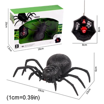 2 Kanālu Tālvadības Simulācijas Elektriskā Zirnekļa Modeli, Rotaļlietu Acis Spīdēja Grūts Biedējošu RC Rotaļlietas Halloween Mānīšanās Aksesuāri