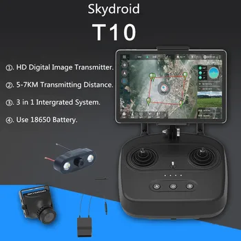 Aerops Skydroid T10 Radio Tālvadības pulti Mini LED Kamera 5-7km Digitālo Attēlu Raidītājs 3 in 1 Lauksaimniecības Dūkoņa BLA