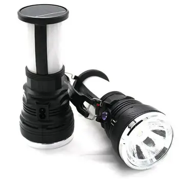 USB Lukturīti Saules Uzlādes Spēcīgu Gaismas Avārijas Lukturīti, Multifunkcionāla 3 Bloķēt Rokas Gaismas Diožu Lukturīti, Velosipēdu Lampas