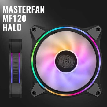 MF120 Dual HALO Gredzenu Adresējama RGB Ventilators PC Datora korpusu Šķidruma Radiatora Cooler Master MasterFan