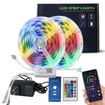 5M LED Strip Gaismas Mūzikas Vadības RGB TV Apgaismojums Lentes Lampa Strādā ar Homekit Amazon Alexa, Google Palīgs Dekori Lampas Laternas