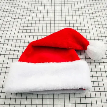 Ziemassvētku Cepure Luksusa augstas kvalitātes Ziemassvētku cepuri Biezs silts Caps Pieaugušo Bērnu Klp Ziemassvētku Vecīša Cepures Puse Rotājumi Mājās