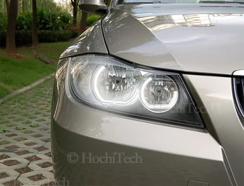 LED Angel Eyes BMW E90, E91, sedans, touring 2005. - 2008. gadam Halogēnu lukturu Automašīnu Apgaismojums Piederumi Halo 3D DTM LCI Stila Akrila