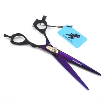 7.0 collu Freelander melns rokturis, violeta frizieru šķēres unikālo frizieru šķēres modes veidošanas līdzekļi