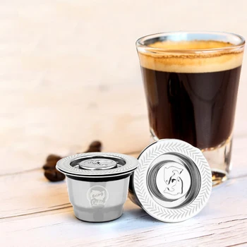 ICafilas Espress Capsulas Filtrs Recargables Nerūsējošā Tērauda Metāla Nespresso Uzpildāmas Kafijas Kapsulas Atkārtoti Pākstis