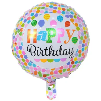 50PC 18-collu happy birthday Alumīnija folijas gaisa balons Hēlija baloni dzimšanas dienas svinības rotājumus bērniem rotaļlietas Piederumi
