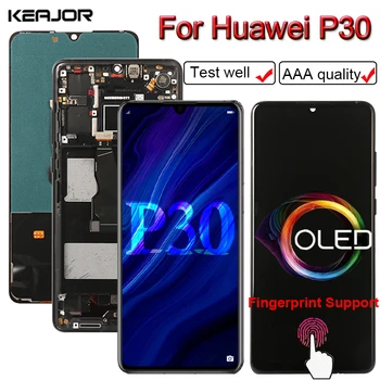 OLED Ekrāns Huawei P30 ELE-L 29 Oriģinālais LCD Displejs, Touch Screen Nomaiņa Huawei P30 Ekrāna Ar pirkstu Nospiedumu Atslēgt
