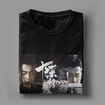 Wuxian Lanzhan Uz Nepieradinātās Vīriešu T Krekls Jaunums Tee Krekls Ar Īsām Piedurknēm Apaļā Apkakle T-Krekls Kokvilnas Vasaras Apģērbu