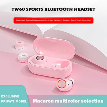 LIGE Bluetooth 5.0 Austiņas HIFI Skaņas Kvalitāte Automātiska savienošana Pārī Ūdensizturīgs Sporta TWS Austiņas Bezvadu Austiņas cute rozā