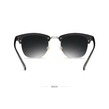 Vīrieši Polarizētās Saulesbrilles, Vīriešu, Sieviešu Vintage Modes Daļēji bez apmales 2020. Gadam Zīmola Dizainere Laukumā Stariem, Saules Brilles Oculos De Sol UV400