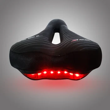 Deemount Velosipēdu Seglu W/ 8 LED Taillight Triecienu Absorbciju Želeja Intensitātes Putu Sēdeklis PU Ādas Ērti ilgstošai Lietošanai MTB Ceļu Sēdeklis