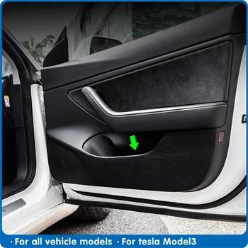 Par Tesla Model 3 Neredzams Automašīnas durvis Anti Kick Pad Aizsardzību Sānu Malas Filmu Aizsargs Uzlīmes model3 Piederumi modeli, trīs