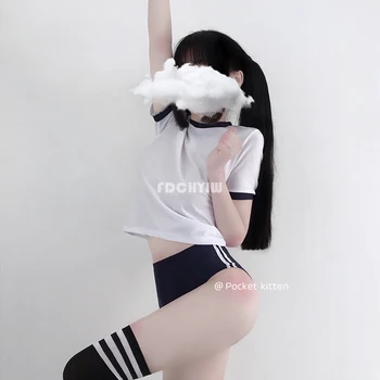 Japāņu Sieviešu Vingrošana Meitenēm Anime Cosplay Kostīmu Garastāvoklis Rezultātā Spēlē Uniforme Sexy Apakšveļa Komplekts Skolā Meitene Vienotu